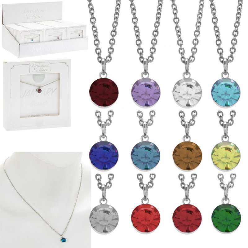 Assorted Birthstone Necklace - Lotus Gallery