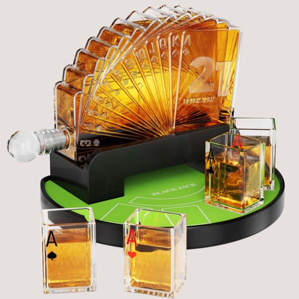 Blackjack Whiskey Decanter Set