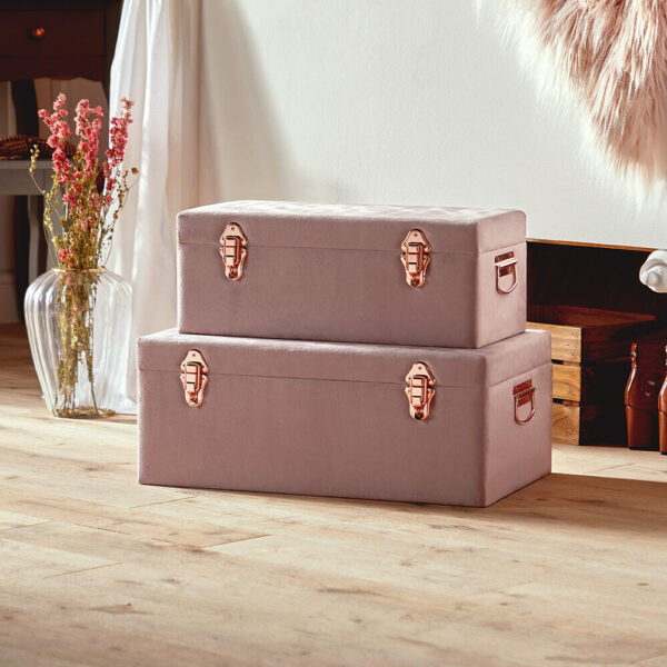 Velvet Blush Storage Trunks