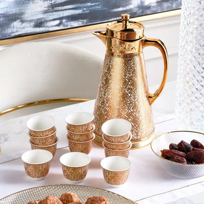 13 Piece Porcelain Qahwa Set 2 13 Piece Porcelain Qahwa Set - Image 2
