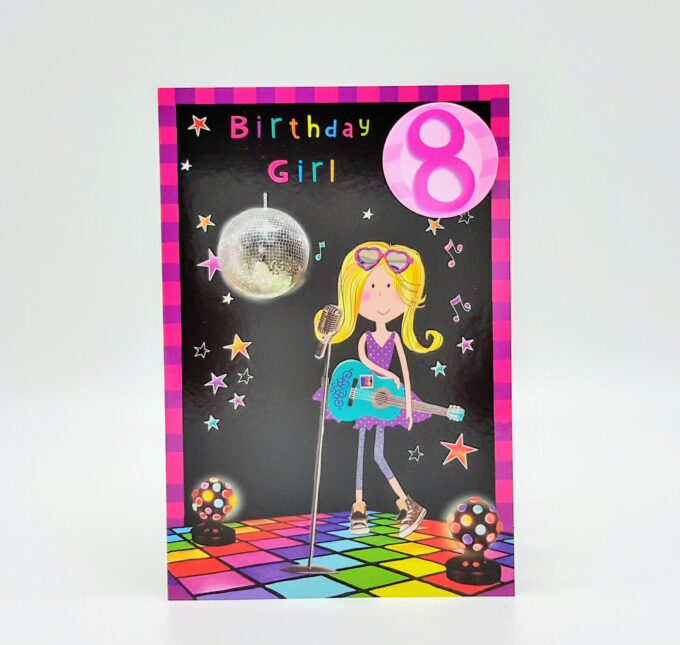 Birthday Girl With 8 Badge By Simon Elvin
