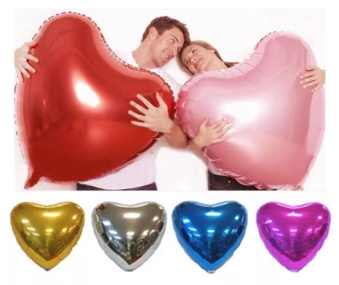 24" Heart Foil Balloon - Image 2