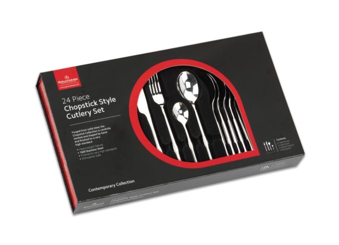 Grunwerg 24 Piece Chopstick Style Cutlery Set - Image 2