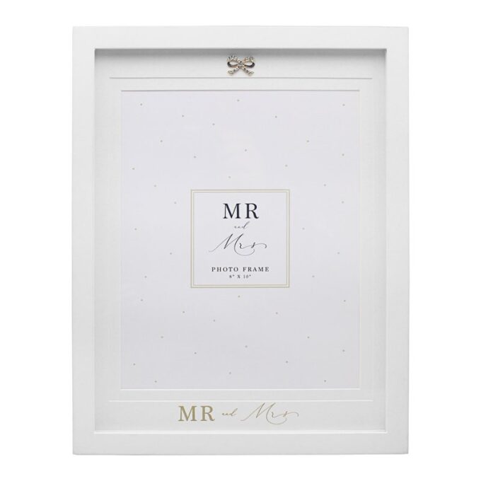 Mr & Mrs 8X10 Diamante Photo Frame