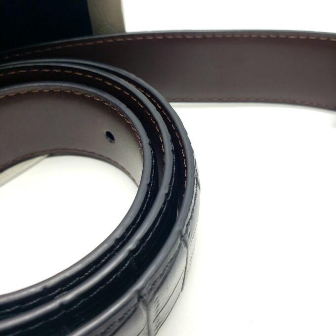 William Hunt Croc Design Leather Belt - Image 2