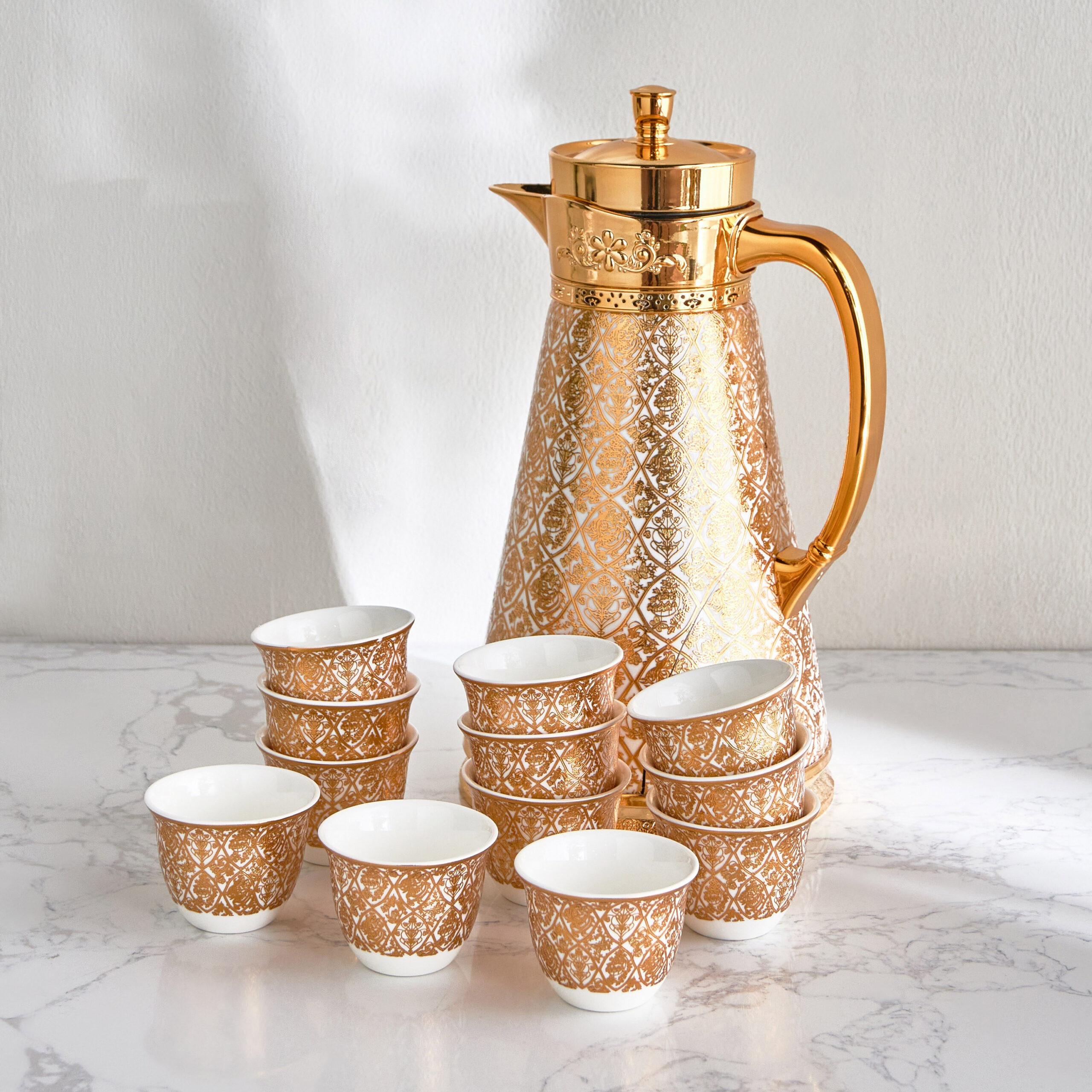 13 Piece Porcelain Qahwa Set 1 13 Piece Porcelain Qahwa Set