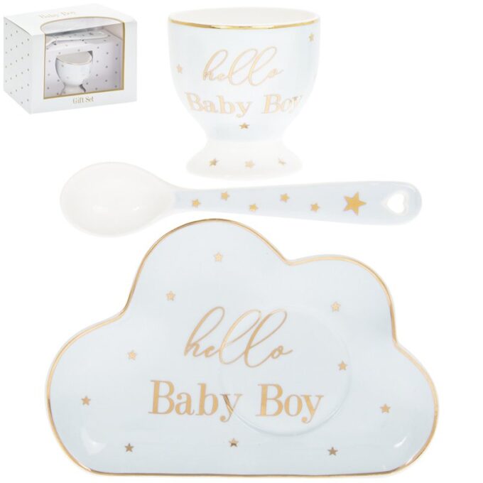 Hello Baby Boy Feeding Set