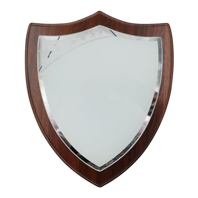 Wood And Star Glass Plaque