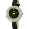 Burgi Womens Swarovski Encrusted & Diamond Marker Watch