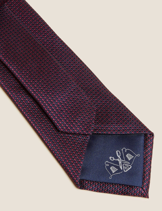Burgundy Silk Tie - Image 2