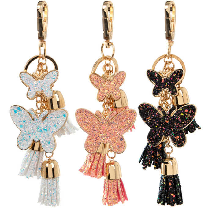 Butterfly Tassel Keyring