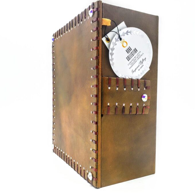 Drexel Heritage Leather Box With Swarovski Crystals