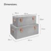 Velvet Grey Storage Trunks - Image 2