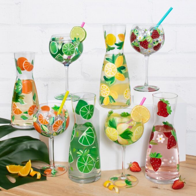 Hand Painted Water Carafe - Image 2