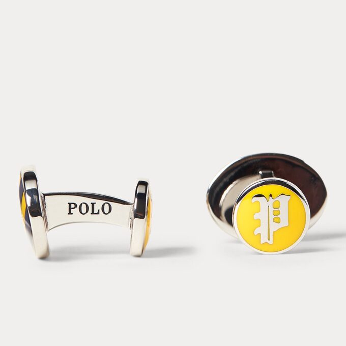 Ralph Lauren Striped Enamel Cuff Links - Image 2