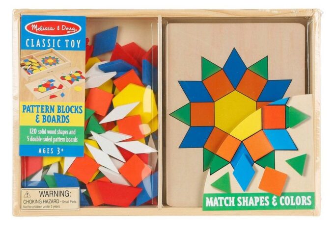 Melissa and Doug 120 Pc Pattern Blocks & Board