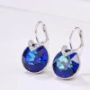Meri Vel Bermuda Blue Swarovski Earring