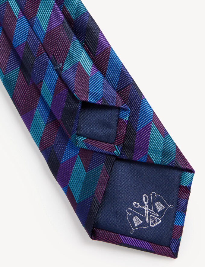 Geometric Silk Tie - Image 2