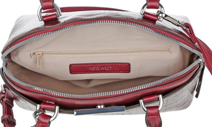 Nine West Maroon Dome Satchel - Image 2