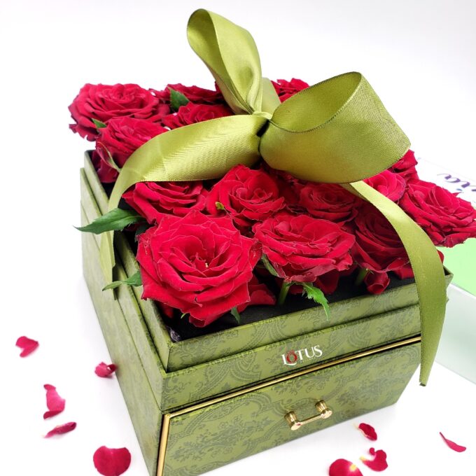 Square Acrylic Floral Box - Image 3