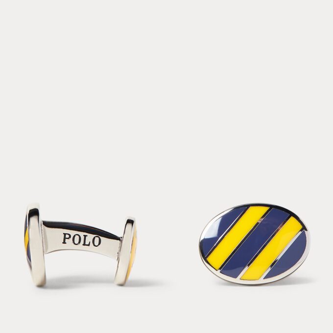 Ralph Lauren Striped Enamel Cuff Links