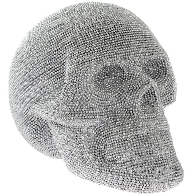 Sparkly Silver Skull