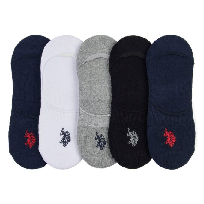 U.S. Polo Assn. 5 Pack Invisible Socks