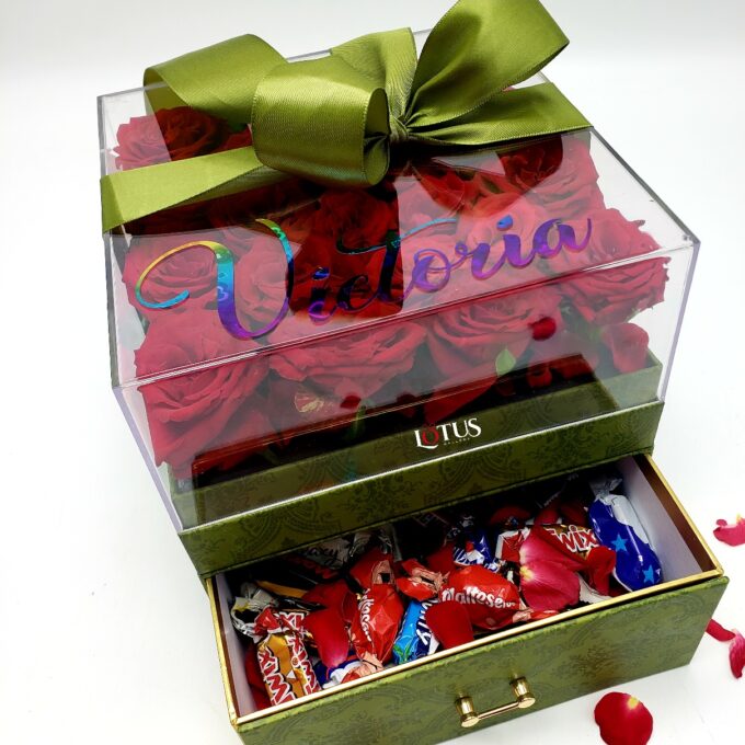 Square Acrylic Floral Box - Image 5