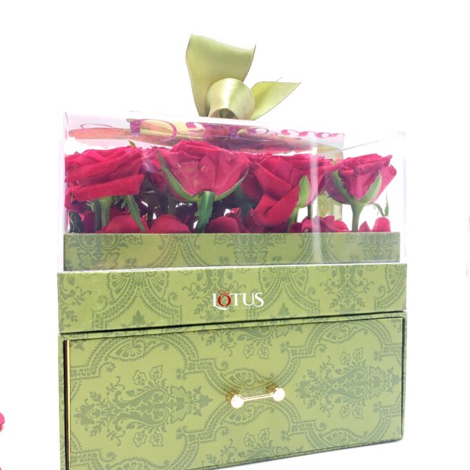 Square Acrylic Floral Box - Image 2