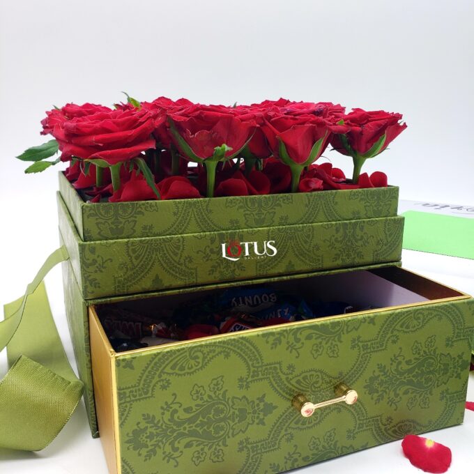 Square Acrylic Floral Box - Image 4