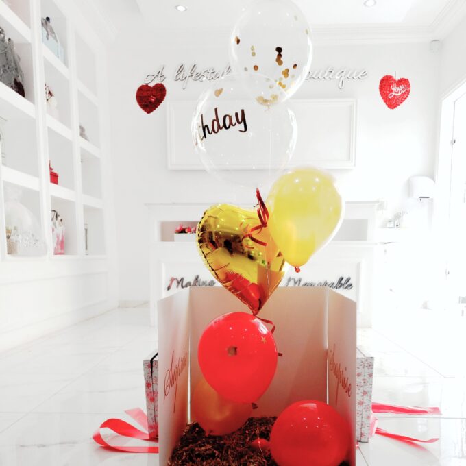 Helium Balloon Surprise Box