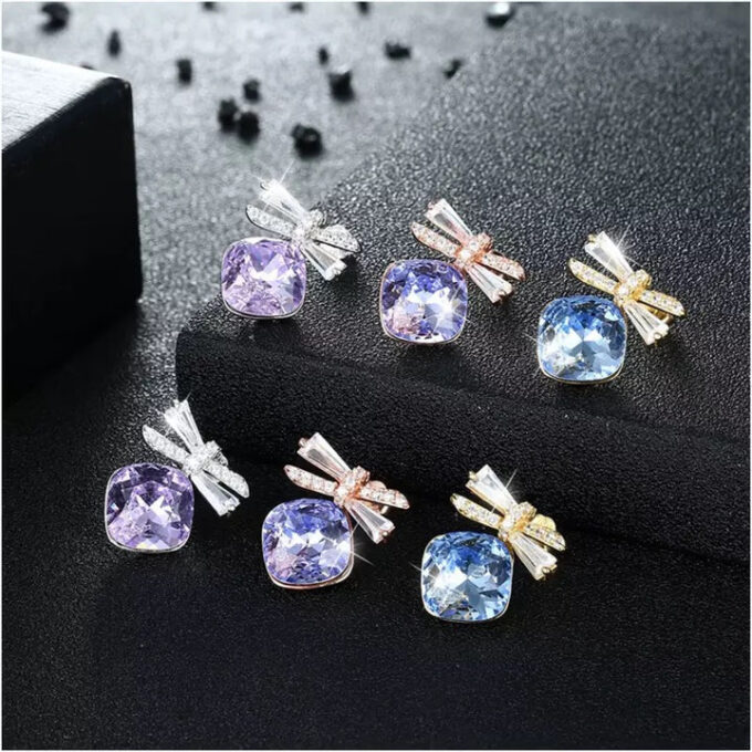 Tanzanite Bow Earring