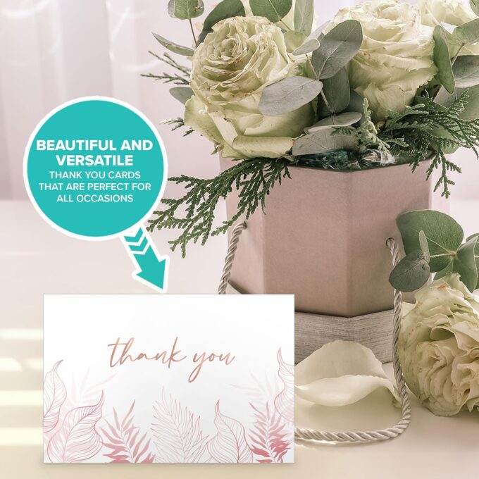 Rose Gold Thank You Cards